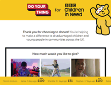 Tablet Screenshot of childreninneed-donations.co.uk